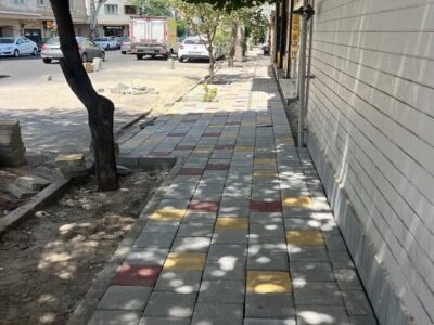 اتمام بهسازی کوی گلباد با انجام کف‌سازی