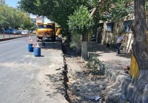 احداث کانال انتقال آبهای سطحی در خیابان امام خمینی (ره) آغاز شد