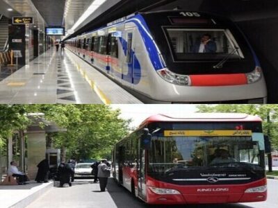 مترو و اتوبوسهای بیآرتی روزهای ۱۴ و ۱۵ مرداد رایگان شد