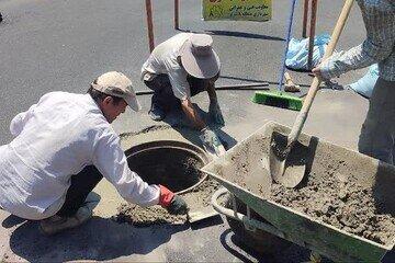 اصلاح و همسطح سازی ۱۱۰ دریچه فاضلاب در محدوده شهرداری منطقه ۸