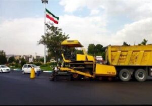آسفالت ریزی ۵۰۰ تنی برای بهسازی میدان ائل گلی