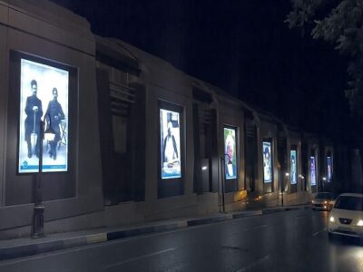 تصاویر رهبر شهید و مشاهیر آذربایجان بر دیواره مترو جاده "ائل گلی" نصب شد