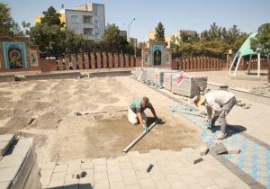 نوسازی و بهسازی محوطه فرهنگسرای بوستان قرآن با ۱۵۰۰ مترمربع کفسازی