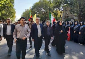 حضور شهردار و کارکنان شهرداری منطقه ۸ در همایش «جانفدایان آذربایجان»