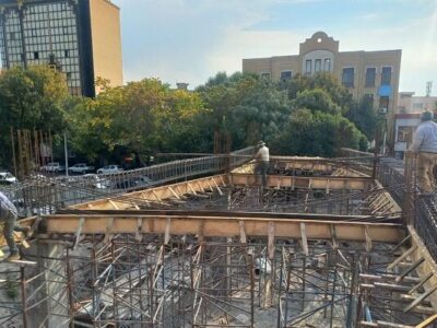 آرماتوربندی سقف طبقه دوم بلوک یک پروژه بازآفرینی شهری اطلس