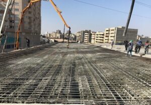 بتن‌ریزی مرحله ششم پل شهید حیدری انجام شد