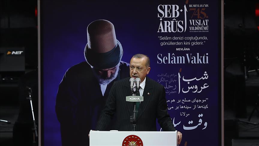 اردوغان: مثنوی بزرگترین هدیه مولانا به بشریت است