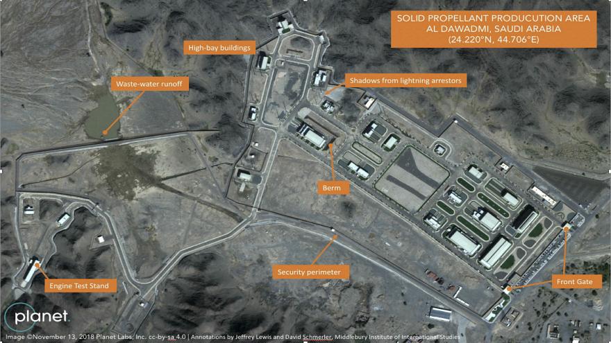انتشار تصاویر ماهواره‌ای از تلاش عربستان برای ساخت یک سایت موشکی