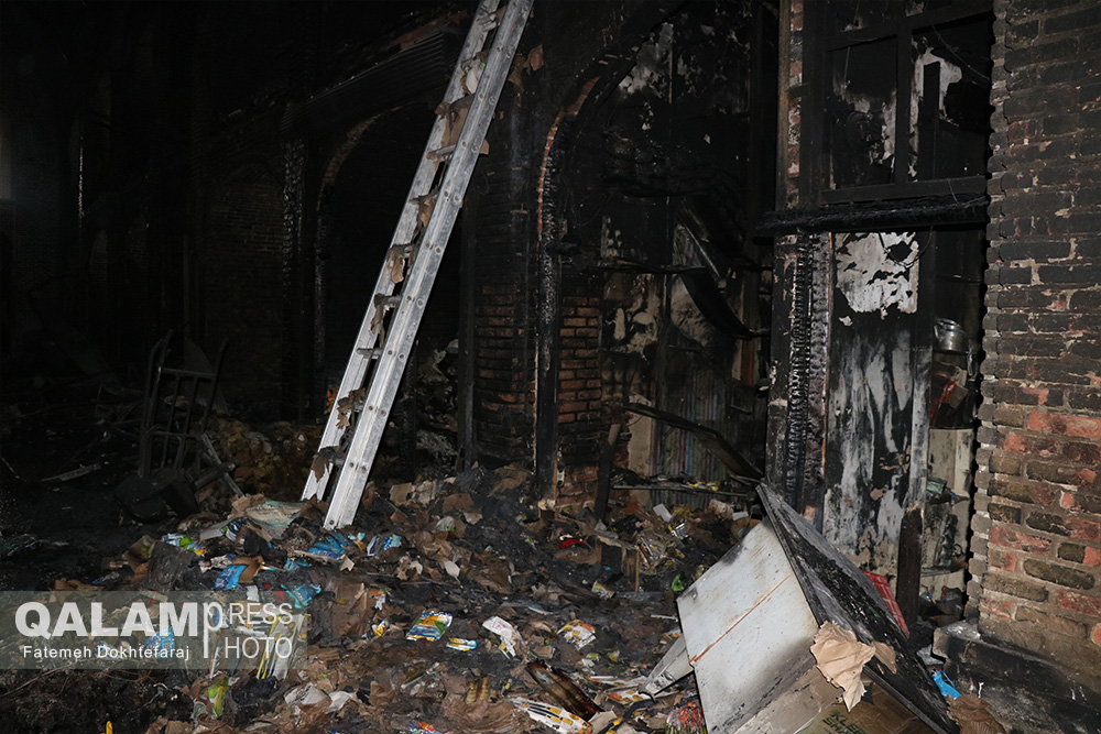 بازار تاریخی تبریز پس از آتش‌سوزی