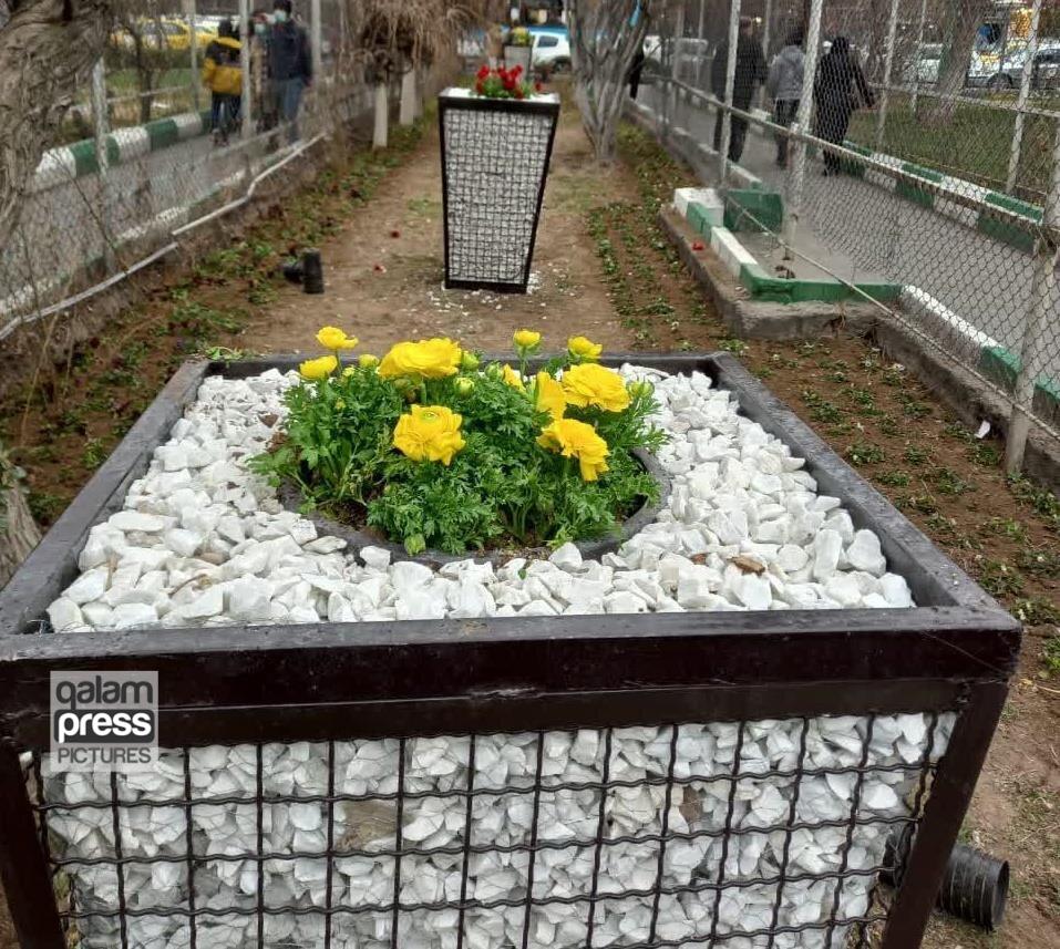 نصب گابیون‌های گل در اماکن گردشگری شهرداری منطقه ۸