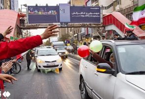 جشن و شادی  مردم  تبریز پس از پیروزی تیم ملی فوتبال/  پخش کل و شیرینی + فیلم