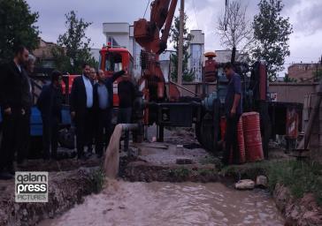 پمپاژ موفق آب شرب یکی از چاه‌های آب در شهرستان مرند