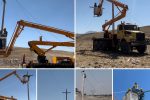 خسارت به شبکه برق رسانی تبریز در پی برخورد یک دستگاه خودرو سنگین با تیرهای برق سعیدآباد