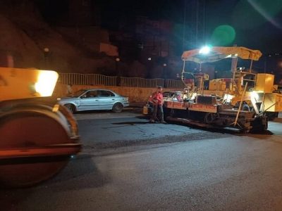 توزیع ۵۸۰ تن آسفالت اساسی خیابان شهید شفیعزاده