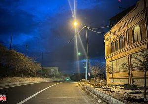 تامین روشنایی باند انحرافی پل خلعت پوشان شهرک خاوران