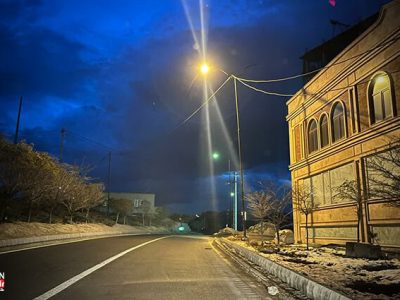 تامین روشنایی باند انحرافی پل خلعت پوشان شهرک خاوران