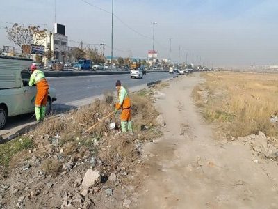 زمین‌های بایر و قطعات خالی سطح منطقه ۶ تبریز پاک‌سازی شد