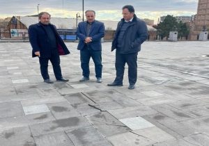 سنگفرش صفه شمالی مقبره الشعرا بهسازی میشود