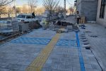 آغاز سنگفرش پیادهرو های مسیر چایکنار، حدفاصل پارک امیریه تا پل قاری