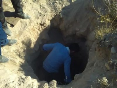 حضور باستان شناسان در محل حفاری غیرمجاز در شهر ایلخچی