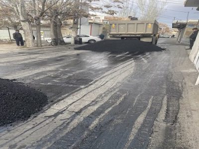 آسفالت ریزی ۱۳۲ تنی شهرداری منطقه ۱۰ تبریز طی هفته اخیر