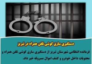 دستگیری سارق گوشی تلفن همراه در تبریز