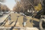 اتمام بتن ریزی کف در پروژه سنگفرش ارتش شمالی