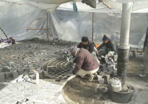 پیشرفت ۹۰ درصدی پروژه سنگفرش ارتش شمالی