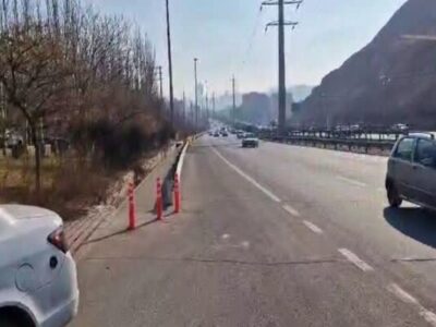 آغاز عملیات ایمنسازی نقاط حادثهخیز اتوبان پاسداران با نصب گاردریل