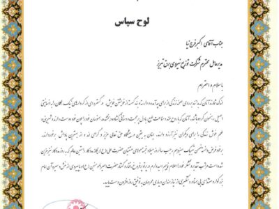 قدردانی مدیرکل بهزیستی آذربایجان شرقی از شرکت برق تبریز