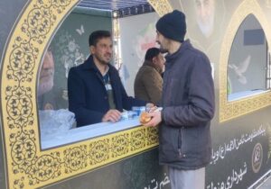 برپایی ایستگاه صلواتی توسط شهرداری منطقه ۸ تبریز