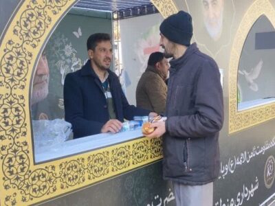 برپایی ایستگاه صلواتی توسط شهرداری منطقه ۸ تبریز