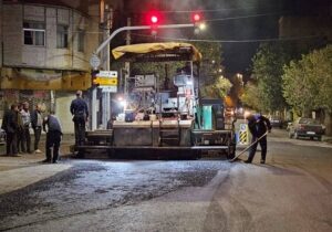 آسفالتریزی ۱۲۶۵ تنی شهرداری تبریز طی هفته گذشته
