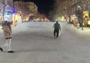 تامین نورپردازی در مسیر سنگ فرش جدید الحداث ولیعصر(عج)