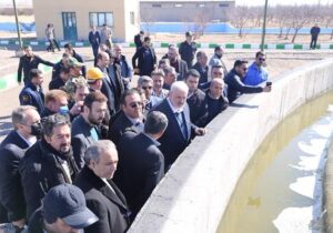 بازدید وزیر نیرو از تصفیه خانه فاضلاب شهرستان سراب