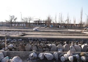شروع عملیات نصب تاسیسات آبنمای ضلع جنوبی عمارت کلاه فرنگی در پارک باغشمال