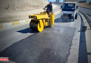 بلوار شهدای غواص شهرک خاوران لکه گیری و چاله زدایی شد