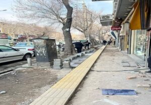 اجرای سنگفرش پیاده رو های خیابان فردوسی/ تداوم لایروبی مهرانه‌رود