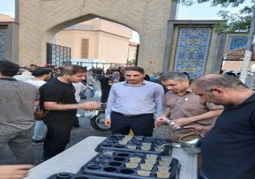 برپایی ایستگاه صلواتی به مناسبت اربعین شهدای اقتدار ایران