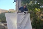 پاکسازی معابر حوزه شهرداری منطقه ۲ تبریز از بنرهای غیرمجاز