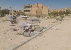 آغاز ۸۵۰ متر جدول گذاری در سومین پارک میوه جنوب غرب تبریز