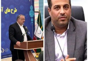 تقدیر نماینده مردم شریف مراغه و عجب‌شیردر مجلس شورای اسلامی ، از مدیرعامل شرکت مهندسی آب و فاضلاب کشور در آیین افتتاح طرح‌های آبرسانی مراغه
