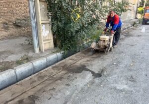 آغاز مراحل اولیه پروژه جدولگذاری کوی بنی هاشم قراملک