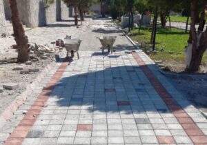 تکمیل پارک سلامت با اجرای کف سازی ضلع جنوبی