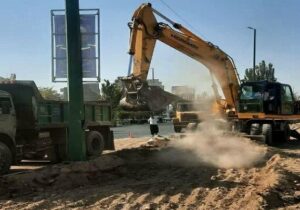 اجرای دوربرگردان بلوار شهیدان ذاکر آغاز شد