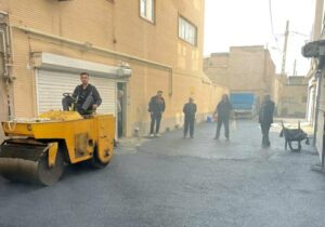 آسفالت‌ ریزی ۴۵۲ تنی شهرداری منطقه ۴ تبریز طی هفته گذشته
