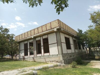آخرین مراحل نماکاری فرهنگسرای شمس آباد توسط شهرداری منطقه ۲
