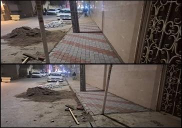 اتمام عملیات کفسازی پیاده رو در کوچه شباهنگ ولیعصر (عج)