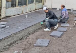 کوی تجارت خیابان فردوسی سنگفرش می‌شود