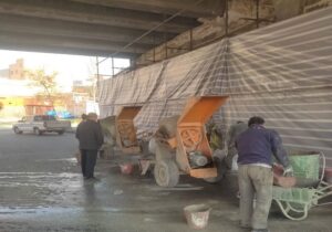 تعویض نئوپرن پایههای پل روگذر پیشقدم توسط شهرداری منطقه ۲